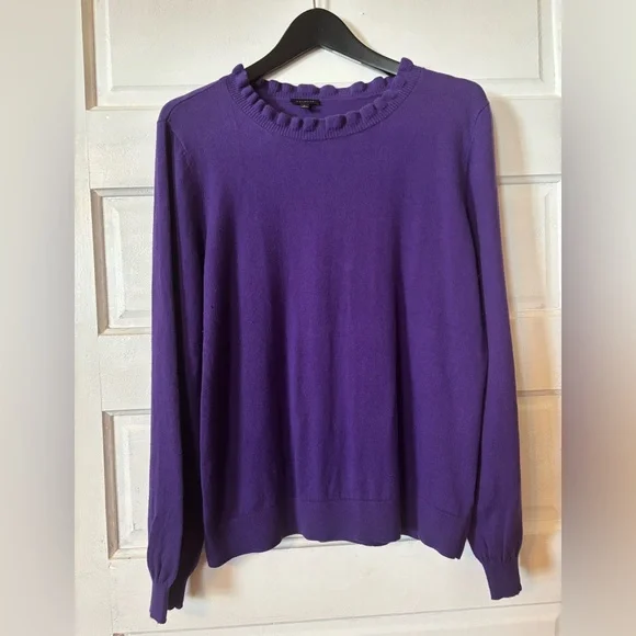 Talbots Rich Purple Crew Neck Sweater - Picture 1 of 4